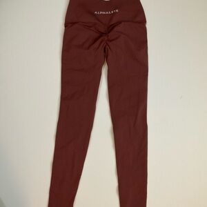 Alphalete Burgundy High-Waisted Leggings